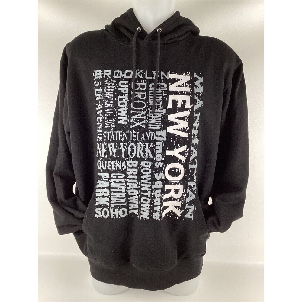 NGT New York Hoodie Men's Size Large L Soho Time Square Broadway Central Park